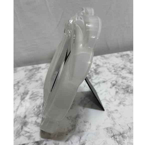 VTG Mikasa Love Knot Frosted Crystal Picture Frame Clear 80s Wedding Anniversary - Picture 6 of 7